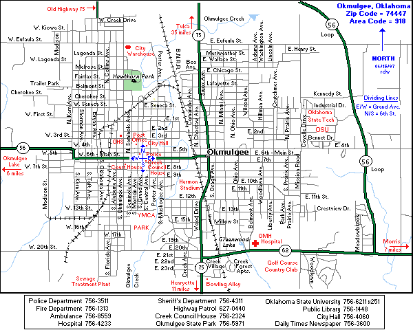 Okmulgee Map