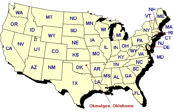 Location In US Map